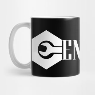 future engineer with text logo engineering Mug